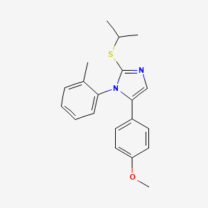 2-(isopropylthio)-5-(4-methoxyphenyl)-1-(o-tolyl)-1H-imidazole