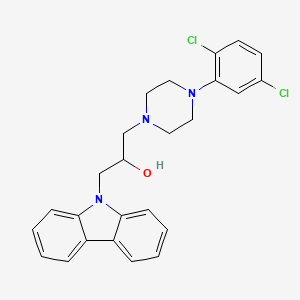 molecular formula C25H25Cl2N3O B2822980 1-(9H-咔唑-9-基)-3-(4-(2,5-二氯苯基)哌嗪-1-基)丙醇 CAS No. 2248835-86-9