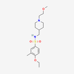 molecular formula C18H30N2O4S B2822986 4-ethoxy-N-((1-(2-methoxyethyl)piperidin-4-yl)methyl)-3-methylbenzenesulfonamide CAS No. 953208-77-0