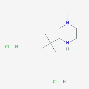 molecular formula C9H22Cl2N2 B2822988 3-叔丁基-1-甲基哌嗪；二盐酸盐 CAS No. 2580200-93-5