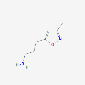 molecular formula C7H12N2O B2822989 3-(3-甲基-5-异噁唑基)-1-丙胺 CAS No. 1027518-85-9