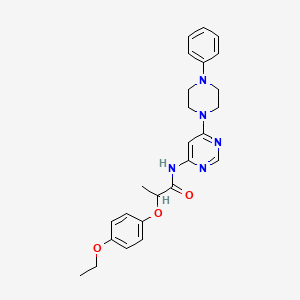 molecular formula C25H29N5O3 B2823002 2-(4-乙氧基苯氧基)-N-[6-(4-苯基哌嗪-1-基)嘧啶-4-基]丙酰胺 CAS No. 1421584-18-0