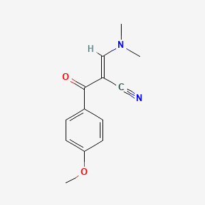 molecular formula C13H14N2O2 B2823007 2-[(Dimethylamino)methylene]-3-(4-methoxyphenyl)-3-oxo-propanenitrile CAS No. 96219-74-8