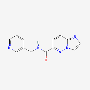 molecular formula C13H11N5O B2823025 N-[(pyridin-3-yl)methyl]imidazo[1,2-b]pyridazine-6-carboxamide CAS No. 2415533-73-0