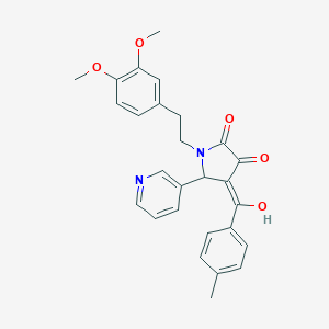 1-[2-(3,4-dimethoxyphenyl)ethyl]-3-hydroxy-4-(4-methylbenzoyl)-5-(3-pyridinyl)-1,5-dihydro-2H-pyrrol-2-one