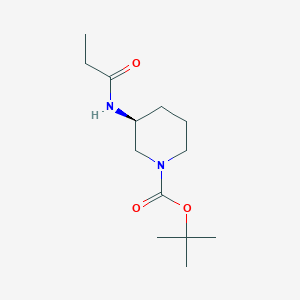 molecular formula C13H24N2O3 B2823042 (S)-叔丁基 3-丙酰胺基哌嗪-1-羧酸酯 CAS No. 1332765-81-7