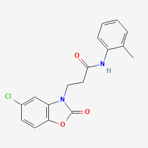 molecular formula C17H15ClN2O3 B2823045 3-(5-氯-2-氧代苯并[2,1-b]噁唑-3(2H)-基)-N-(邻甲苯)丙酰胺 CAS No. 898926-20-0