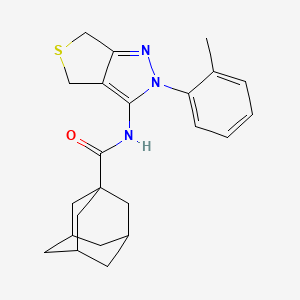 N-[2-(2-methylphenyl)-4,6-dihydrothieno[3,4-c]pyrazol-3-yl]adamantane-1-carboxamide
