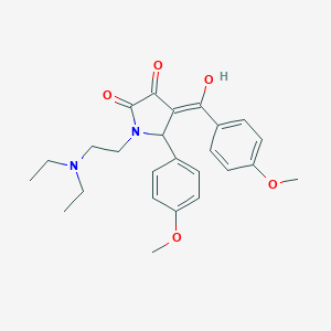 molecular formula C25H30N2O5 B282305 1-[2-(diethylamino)ethyl]-3-hydroxy-5-(4-methoxyphenyl)-4-[(4-methoxyphenyl)carbonyl]-1,5-dihydro-2H-pyrrol-2-one 