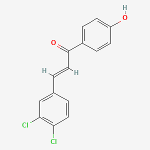 molecular formula C15H10Cl2O2 B2823060 (2E)-3-(3,4-dichlorophenyl)-1-(4-hydroxyphenyl)prop-2-en-1-one CAS No. 204974-31-2