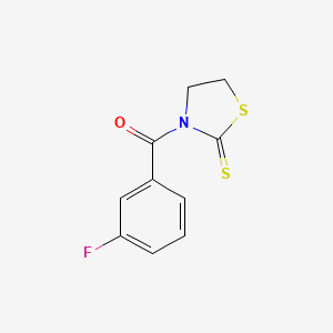 molecular formula C10H8FNOS2 B2823061 (3-Fluorophenyl)(2-thioxothiazolidin-3-yl)methanone CAS No. 1267167-98-5