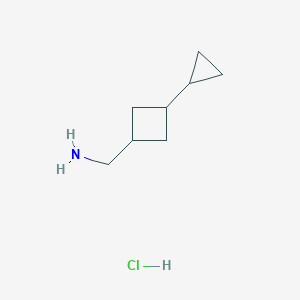 molecular formula C8H16ClN B2823067 (3-Cyclopropylcyclobutyl)methanamine;hydrochloride CAS No. 2243504-79-0