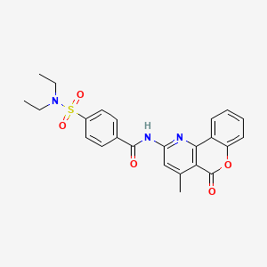molecular formula C24H23N3O5S B2823081 4-(N,N-diethylsulfamoyl)-N-(4-methyl-5-oxo-5H-chromeno[4,3-b]pyridin-2-yl)benzamide CAS No. 851411-69-3