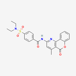 molecular formula C24H23N3O5S B2823081 4-(N,N-二乙基磺酰)-N-(4-甲基-5-氧代-5H-咯啶并[4,3-b]吡啶-2-基)苯甲酰胺 CAS No. 851411-69-3