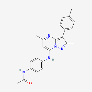 molecular formula C23H23N5O B2823090 N-(4-{[2,5-dimethyl-3-(4-methylphenyl)pyrazolo[1,5-a]pyrimidin-7-yl]amino}phenyl)acetamide CAS No. 890638-37-6