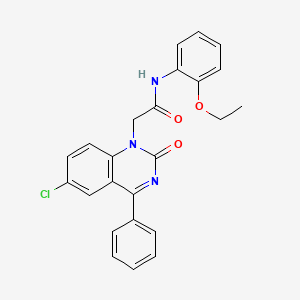 molecular formula C24H20ClN3O3 B2823091 2-(6-chloro-2-oxo-4-phenylquinazolin-1(2H)-yl)-N-(2-ethoxyphenyl)acetamide CAS No. 932457-94-8