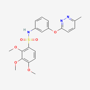 molecular formula C20H21N3O6S B2823096 2,3,4-trimethoxy-N-(3-((6-methylpyridazin-3-yl)oxy)phenyl)benzenesulfonamide CAS No. 1207053-68-6