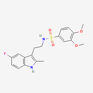 molecular formula C19H21FN2O4S B2823098 N-[2-(5-fluoro-2-methyl-1H-indol-3-yl)ethyl]-3,4-dimethoxybenzenesulfonamide CAS No. 682762-97-6