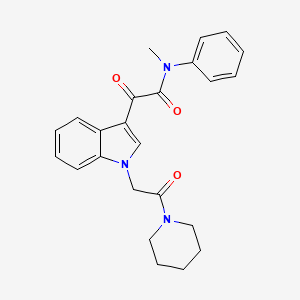 molecular formula C24H25N3O3 B2823101 N-甲基-2-氧代-2-[1-(2-氧代-2-哌啶-1-基乙基)吲哚-3-基]-N-苯基乙酰胺 CAS No. 872861-45-5