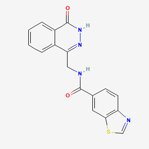 molecular formula C17H12N4O2S B2823104 N-((4-氧代-3,4-二氢喹唑-1-基)甲基)苯并[d]噻唑-6-羧酰胺 CAS No. 1219842-36-0