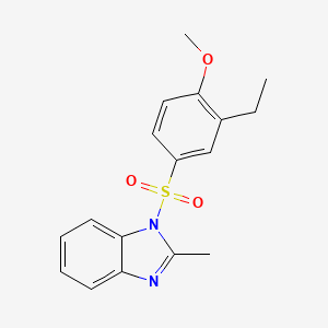 molecular formula C17H18N2O3S B2823105 1-(3-Ethyl-4-methoxyphenyl)sulfonyl-2-methylbenzimidazole CAS No. 873672-24-3