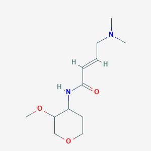 (E)-4-(Dimethylamino)-N-(3-methoxyoxan-4-yl)but-2-enamide
