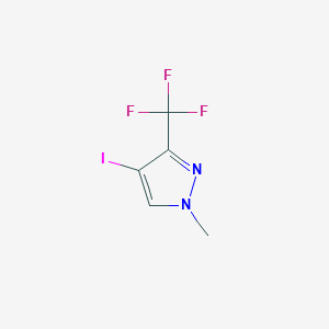 molecular formula C5H4F3IN2 B2823120 4-Iodo-1-methyl-3-trifluoromethyl-1H-pyrazole CAS No. 1194377-09-7; 154471-65-5
