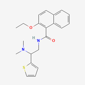 molecular formula C21H24N2O2S B2823121 N-(2-(dimethylamino)-2-(thiophen-2-yl)ethyl)-2-ethoxy-1-naphthamide CAS No. 941895-99-4