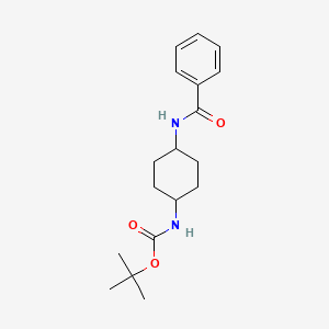 molecular formula C18H26N2O3 B2823124 叔丁基(1R*,4R*)-4-苯甲酰基环己基氨基甲酸酯 CAS No. 1286273-23-1