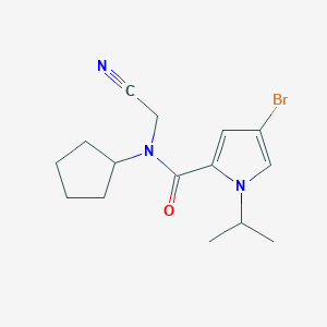 molecular formula C15H20BrN3O B2823134 4-Bromo-N-(cyanomethyl)-N-cyclopentyl-1-propan-2-ylpyrrole-2-carboxamide CAS No. 1436280-87-3