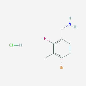 molecular formula C8H10BrClFN B2823138 (4-Bromo-2-fluoro-3-methylphenyl)methanamine;hydrochloride CAS No. 2413878-47-2