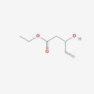 molecular formula C7H12O3 B2823159 4-Pentenoic acid, 3-hydroxy-, ethyl ester CAS No. 38996-01-9