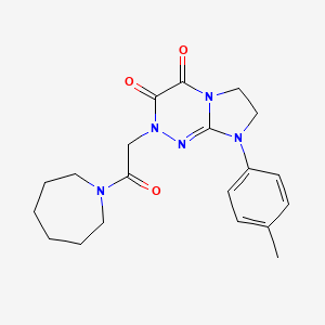 molecular formula C20H25N5O3 B2823160 2-(2-(azepan-1-yl)-2-oxoethyl)-8-(p-tolyl)-7,8-dihydroimidazo[2,1-c][1,2,4]triazine-3,4(2H,6H)-dione CAS No. 941996-69-6