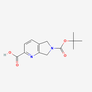 molecular formula C13H16N2O4 B2823168 6-(tert-Butoxycarbonyl)-6,7-dihydro-5H-pyrrolo[3,4-b]pyridine-2-carboxylic acid CAS No. 2090417-89-1