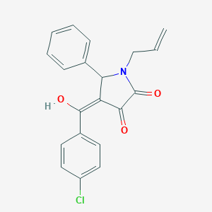 molecular formula C20H16ClNO3 B282317 (4E)-4-[(4-chlorophenyl)-hydroxymethylidene]-5-phenyl-1-prop-2-enylpyrrolidine-2,3-dione CAS No. 6167-29-9