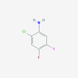 molecular formula C6H4ClFIN B2823175 2-Chloro-4-fluoro-5-iodoaniline CAS No. 2091569-03-6