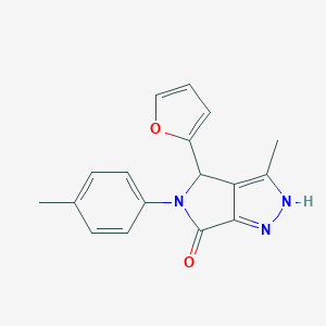 4-(2-Furanyl)-3-methyl-5-(4-methylphenyl)-2,4-dihydropyrrolo[3,4-c]pyrazol-6-one