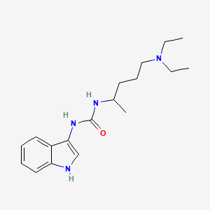 molecular formula C18H28N4O B2823185 1-(5-(二乙基氨基)戊基)-3-(1H-吲哚-3-基)脲 CAS No. 941926-85-8