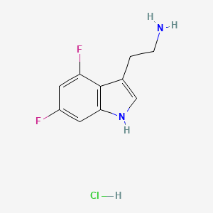 molecular formula C10H11ClF2N2 B2823188 2-(4,6-difluoro-1H-indol-3-yl)ethan-1-amine hydrochloride CAS No. 2094162-94-2