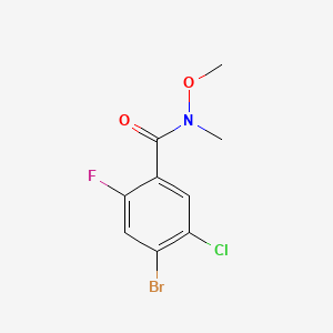 molecular formula C9H8BrClFNO2 B2823195 4-溴-5-氯-2-氟-N-甲氧基-N-甲基苯甲酰胺 CAS No. 1820740-68-8