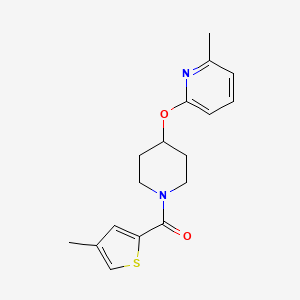 molecular formula C17H20N2O2S B2823198 (4-((6-Methylpyridin-2-yl)oxy)piperidin-1-yl)(4-methylthiophen-2-yl)methanone CAS No. 1797129-64-6