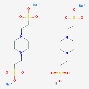 molecular formula C16H33N4Na3O12S4 B028232 1,4-哌嗪二乙磺酸钠盐 (2:3) CAS No. 100037-69-2