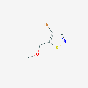 molecular formula C5H6BrNOS B2823209 4-溴-5-(甲氧基甲基)-1,2-噻唑 CAS No. 2173999-25-0