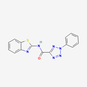 molecular formula C15H10N6OS B2823212 N-(benzo[d]thiazol-2-yl)-2-phenyl-2H-tetrazole-5-carboxamide CAS No. 1396757-41-7