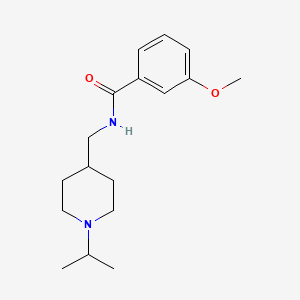 molecular formula C17H26N2O2 B2823222 N-((1-isopropylpiperidin-4-yl)methyl)-3-methoxybenzamide CAS No. 954017-98-2