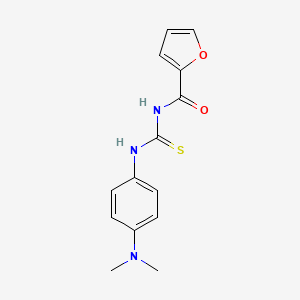 molecular formula C14H15N3O2S B2823227 1-(2-呋喃酰)-3-[4-(二甲氨基)苯基]硫脲 CAS No. 82755-19-9