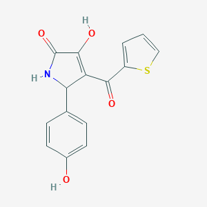 molecular formula C15H11NO4S B282323 3-hydroxy-5-(4-hydroxyphenyl)-4-(2-thienylcarbonyl)-1,5-dihydro-2H-pyrrol-2-one 
