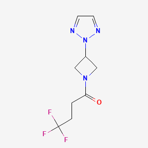 molecular formula C9H11F3N4O B2823231 4,4,4-Trifluoro-1-[3-(triazol-2-yl)azetidin-1-yl]butan-1-one CAS No. 2415570-32-8