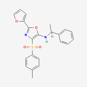 molecular formula C22H20N2O4S B2823236 2-(furan-2-yl)-N-(1-phenylethyl)-4-tosyloxazol-5-amine CAS No. 862793-53-1