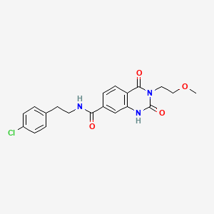 molecular formula C20H20ClN3O4 B2823239 N-(4-chlorophenethyl)-3-(2-methoxyethyl)-2,4-dioxo-1,2,3,4-tetrahydroquinazoline-7-carboxamide CAS No. 958562-92-0